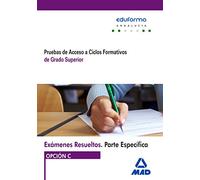 Exámenes Resueltos de Pruebas de Acceso a Ciclos Formativos de Grado Superior. Parte específica. Opción C. Andalucía