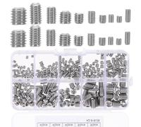 EXAOMBLE 1 Juego de Tornillos Prisioneros de Enchufe, Tornillos de Fijación de Acero Inoxidable Surtidos M3/m4/m5/m6/m8, Plata, para Diseño de Producto y Reparaciones