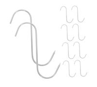 EXAOMBLE 10 Piezas Unidades Ganchos S Acero Inoxidable para Colgar Carne Gancho Resistente para Ahumar Asar de Embutidos Pollo y Carne Herramientas Duraderas para Cocina y Carnicería