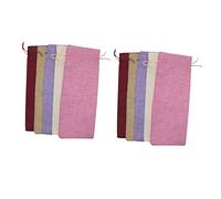 EXAOMBLE 10 Uds Bolsa De Vino De Arpillera Bolsas De Vino Reutilizables Bolsa De Vino por Menor Bolsa De Favores De Fiesta Bolsas De Supermercado Bolsa De Vino con Cordón Bolsa De