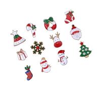 EXAOMBLE 12 Piezas Broches Navideños Pecho de Aleación, Ligeros y Fáciles de Poner o Quitar, Decoración Chic para Ropa Diaria de Mujeres y Niñas Varios estilos