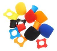 EXAOMBLE 15 Piezas de Protectores de Micrófono Anillo Antivuelco y Funda Inferior de Esponja para Micrófono Inalámbrico Escenario en Varios Colores Color Aleatorio