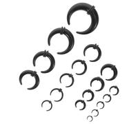 EXAOMBLE 18 Piezas de Anillos para Tabique Nasal Acrílicos en Forma de Herradura y C para Estirar la Nariz, Resistentes Deformación, Ideales para Uso Diario y Viaje