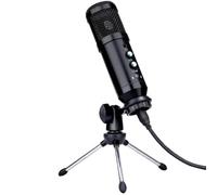 EXAOMBLE 1juego Micrófono Condensador USB con Reducción de Ruido Trípode Estable y Doble Control para PC Portátil y Transmisión Vivo