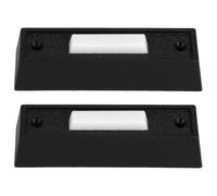 EXAOMBLE 2 Piezas Botón de Timbre Negro LED Integrado, Fácil de Presionar y Montaje en Pared, Diseño Moderno Luz Suave para Puertas y Garajes