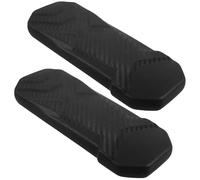EXAOMBLE 2 Piezas de Protectores de Brazos para Sillas de Oficina, Reposabrazos de Plástico y PU Negro Agarre Cómodo, Ideales para Trabajadores y Personas Mayores