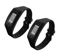 EXAOMBLE 2 Podómetros de Silicona para Actividad Física Contador de Pasos y Calorías, Reloj Deportivo Mujeres en Actividades al Aire Libre y Entrenamientos