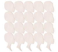 EXAOMBLE 20 Unidades Máscara Silueta de Rostro Beige Femenina de Madera para Pintar DIY y Superficie Lisa Adecuado para Manualidades y Decoración