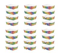 EXAOMBLE 24 Bandejas de Papel Blanco para Snacks y Chips, Resistentes Grasa y Fáciles de Montar, Ideales para Reuniones y Buffet Estilo Fiesta