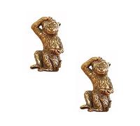 EXAOMBLE 3 Juegos 3Sets Monkey Ornamentos Decorativos Dog Monkey King King Desktop Monkey Adorno Animal Wallpaper Figuras De Monos Lab Siginos De Pared Feng Monkey 2 Piezas * 3