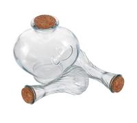 EXAOMBLE 3 Piezas Tarros de Vidrio Corazón con Tapones de Corcho para Ceremonia de Arena Botellas Decorativas de para Boda Envases para Celebraciones de y Fiesta de Duchas Nupciales