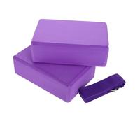 EXAOMBLE 3Piezas Bloques de Yoga de Espuma Eva con Correa Juego para Principiantes y Flexibilidad Compacto y Portátil para Práctica Cualquier Lugar