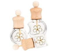 EXAOMBLE 3piezas Decorativos Reutilizables Para Coche Contenedores De Perfume Transparente Difusor De Para Viajes y Espacios Interiores