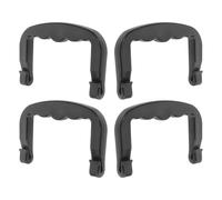EXAOMBLE 4 Asas Negro Ergonómicas de Plástico Diseño Resistente Olor para Llevar Jaulas Fácilmente para Jaulas y Transportines de Mascotas