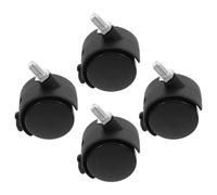 EXAOMBLE 4 Ruedas Freno 1,5 Pulgadas M8x13 Mm Doble Rueda Giratoria 360° para Silla de Oficina para Muebles y Escritorios para Suelos de Madera y Alfombra