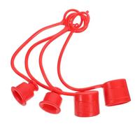 EXAOMBLE 4 Tapas Antipolvo de Plástico para Acopladores Hidráulicos Rápidos, Color Rojo, Fácil de Reemplazar y Mantiene Conectores Limpios para Uso Industrial