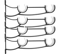 EXAOMBLE 4piezas Soporte De Barra De Cortina Doble Resistentes Soportes Metálicos para Cortinas para Central Barra De Fácil Instalación Pared o Techo Incluidos