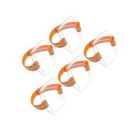 EXAOMBLE 5 Unidades de Brazaletes Porta Credencial de Brazo Ajustables, Cinta Pvc y Poliéster, Funda Transparente Protectora para Tarjeta de Identificación, Soporte Resistente al Agua