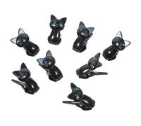 EXAOMBLE 8 Clips de Sellado para Bolsas Forma de Gato, Reutilizables, Multiusos, Color Negro, Ideales para Sellar Bolsas de Alimentos y Snacks, Accesorios Prácticos para Cocina y Oficina