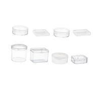 EXAOMBLE 8piezas Estuche Para Esponjas De Maquillaje Caja Transparente De Almacenamiento Para Polvo Puff Organizador Portátil De Cosméticos Para Viajes y Uso Diario