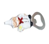 EXAOMBLE Abridor de Botellas de Cerveza en Forma de Chef Imán para Nevera y Decorativo Material de Resina y Acero Inoxidable 304 para Cocina y
