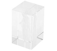 EXAOMBLE Adorno Hogar Figura de Cristal 3D Virgen María en Cubo de Cristal, Estatua Religiosa Grabada, Decoración Navideña y Centro de Mesa, Obsequio Artesanal para Cristianos