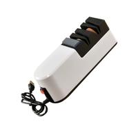 EXAOMBLE Afilador Cuchillos Profesional Electrico Diseño Ergonómico y Rueda de Molienda Abs para Afilar Cuchillos en Cocina Sistema Antideslizante y Fácil Uso