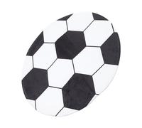 EXAOMBLE Alfombra Redonda de Fútbol para Silla de Oficina, Tapete de Poliéster Protección para Suelos de Madera y Fácil de Enrollar para Sala de Estar