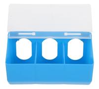 EXAOMBLE Alimentador Colgante para Loros con Compartimentos Caja Resistente de Plástico para Comedero y Bebedero de Aves Jaula Fácil Instalación para Periquitos y