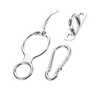 EXAOMBLE Anillo De Amarre para Caballos De Acero Inoxidable Resistente Accesorio Multifuncional para Establos y Remolques con Bozal y Estribo para Entrenamiento y Equitación Segura