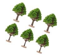 EXAOMBLE Árbol de Simulación Realista en Miniatura para Modelado de Paisajes, 6 Piezas Fáciles de Transportar en Plástico y Madera para Decoración de Maquetas