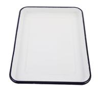 EXAOMBLE Bandeja para Hornear Esmaltada de Forma Rectangular Alta Resistencia al Calor Estilo Retro Adecuada para Uso en Cocina y Presentación de Alimentos