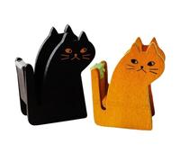 EXAOMBLE Base de Cinta Forma de Gato Elegante y Moderna, Soporte Portátil sin Rebabas para Oficina y Hogar, Pack de 2 Unidades en Material Sintético