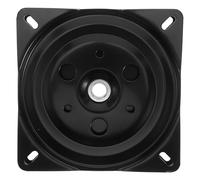 EXAOMBLE Base Giratoria de 15 Cm Cojinete Metálico para Muebles, Soporte Giratorio Cuadrado Negro de 6 Pulgadas, Mecanismo para Sillón Reclinable y Taburete, Repuesto para Asiento