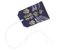 EXAOMBLE Bolsa de Bendición Japonesa Omamori para Coche Diseño Tradicional de Tela Azul, Símbolo de Protección Versátil para Decoración y Uso Diario