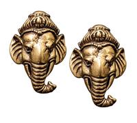 EXAOMBLE Botones Elegantes y Retro Forma de Elefante Dorado Decorativos de Latón 2 Piezas para Manualidades para Bolsos Artesanales y Ropa