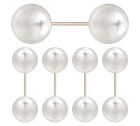 EXAOMBLE Broche de Perlas para Mujer 5 Piezas Diseño Especial y Elegante, Aleación y Perla Artificial, Decoración de Ropa y Prevención de Exposición para Fiesta y Performance
