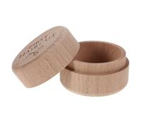 EXAOMBLE Caja de Madera Beige para Recuerdos de Bebés con Tapa, Preservación Memorable y Diseño Elegante para Primer Corte de Pelo y Anuncio de Nacimiento