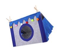 EXAOMBLE Cama De Navidad para Pequeños Animales Tienda De Escondite para Conejillos De Indias Conejos Hámsters y Ferrets Decorada Bolas y Hecha Fieltro para Interiores
