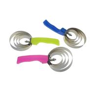 EXAOMBLE Cepillo Inoxidable para Caballos con Mango Ergonómico y Diseño de Rasqueta de Cuarto Anillo Color Aleatorio para Cuidado Color Aleatorio Color Aleatorio