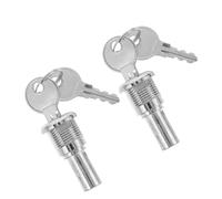 EXAOMBLE Cerradura para Máquina Expendedora y Llave de Bloqueo Plana, 2 Juegos Cilindro Metálico Resistente para Dispensadores de Chicles y Snacks