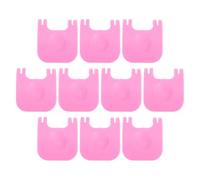 EXAOMBLE Clips para Jaulas de Mascotas de Plástico PP Rosa, Hebilla de Sujeción Fácil de Montar, 10 Piezas para Jaulas de Perros y Animales Pequeños Hogar