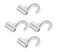EXAOMBLE Colgadores para Barra de Armario de Aluminio 4 Unidades Diseño Sencillo para Uso en Hogares y Espacios de Trabajo