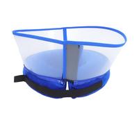 EXAOMBLE Collar Protector Postoperatorio Ajustable Inflable Azul Diseño Cónico de PVC y PP Que Previene Mordeduras y Sirve como Almohada para Mascotas para Gatos y Perros