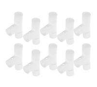 EXAOMBLE Conector de Marco Accesorio de 3 Vías para Bañera Plegable de Plástico Blanco para Soporte Firme y Ahorro de Espacio Paquete de 10 Piezas en Cubo de Baño