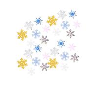 EXAOMBLE Confeti de Copos Blancos Navideños de 15g para Decoración Navideña de Mesa y Oficina Copos de Plástico Decorativos para Fiestas
