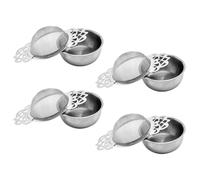 EXAOMBLE Conjunto de 4 Coladores de Té de Acero Inoxidable Diseño Simple, Livianos y Resistentes, Ideales para Beber Té en Casa