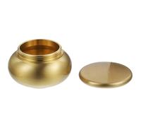 EXAOMBLE Contenedor Pequeño de Cobre para Polvo de Incienso, Urna de Cremación Tapa Sellada Adecuado para Uso en Rituales y Almacenamiento Seguro