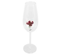 EXAOMBLE Copa de Vino Forma de Rosa de Vidrio Ligero 350ml para Banquetes y Halloween, Diseño Único y Elegante que Refleja el Color del Vino