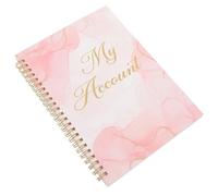 EXAOMBLE Cuaderno de Cuentas Contabilidad Rosa 60 Páginas en Papel, Libro de Gestión Financiera Personal y Organizador de Registros para Uso Diario